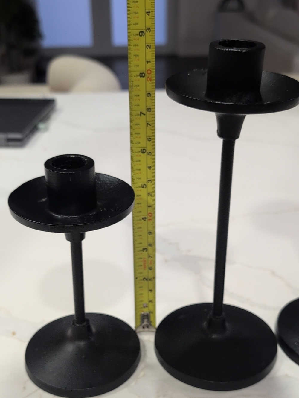 Hearth & Hand Black Metal Taper Candle Holder Set of 3 - Picture 4 of 4